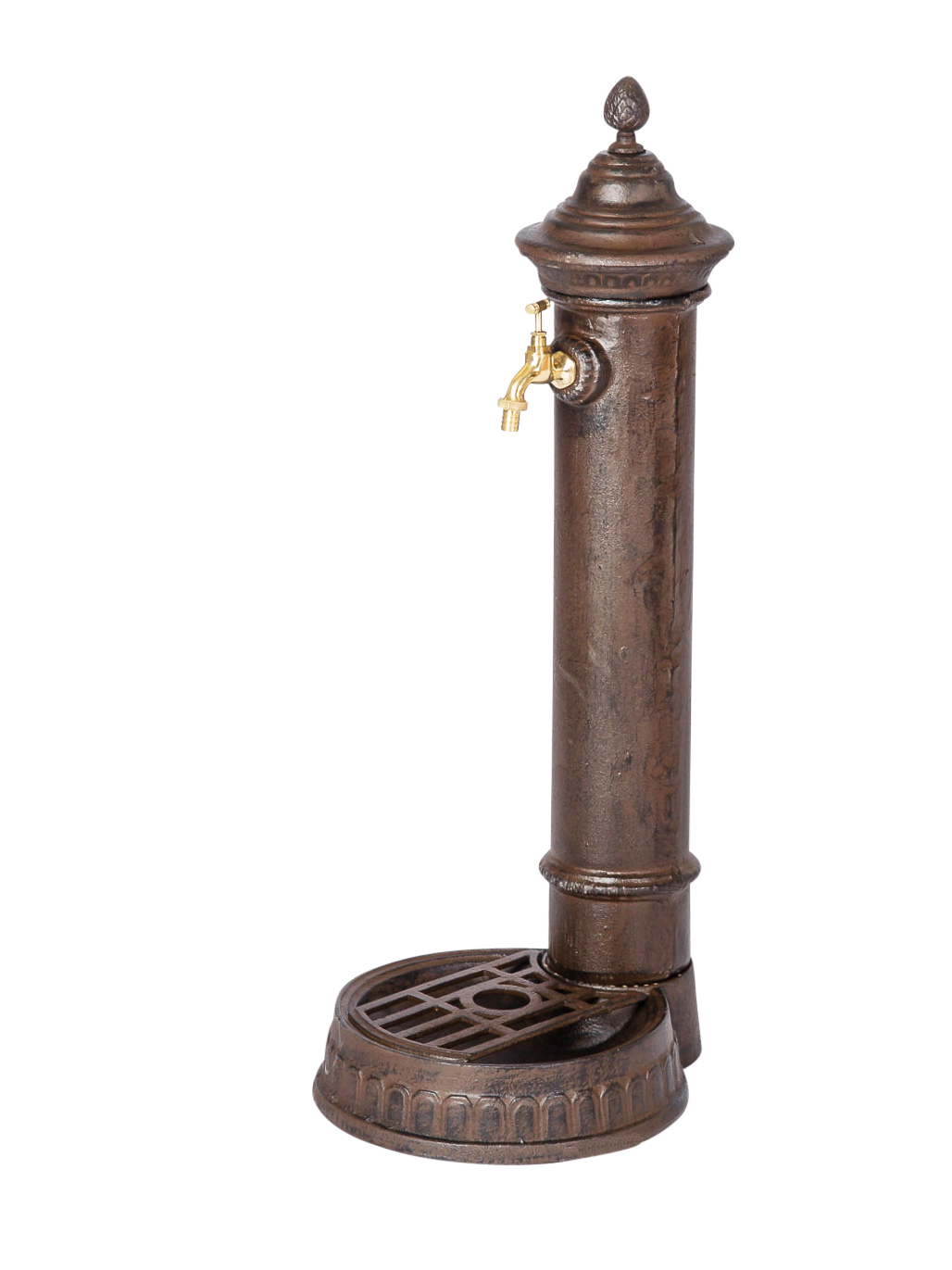 Standbrunnen 78cm Waschbecken Brunnen Eisen Waschplatz Antik-Stil braun