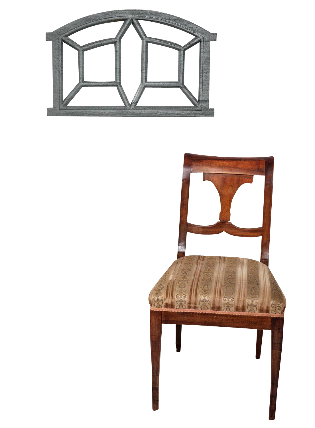 Fenster grau Stallfenster Eisenfenster Scheunenfenster Eisen 64cm Antik-Stil (n)