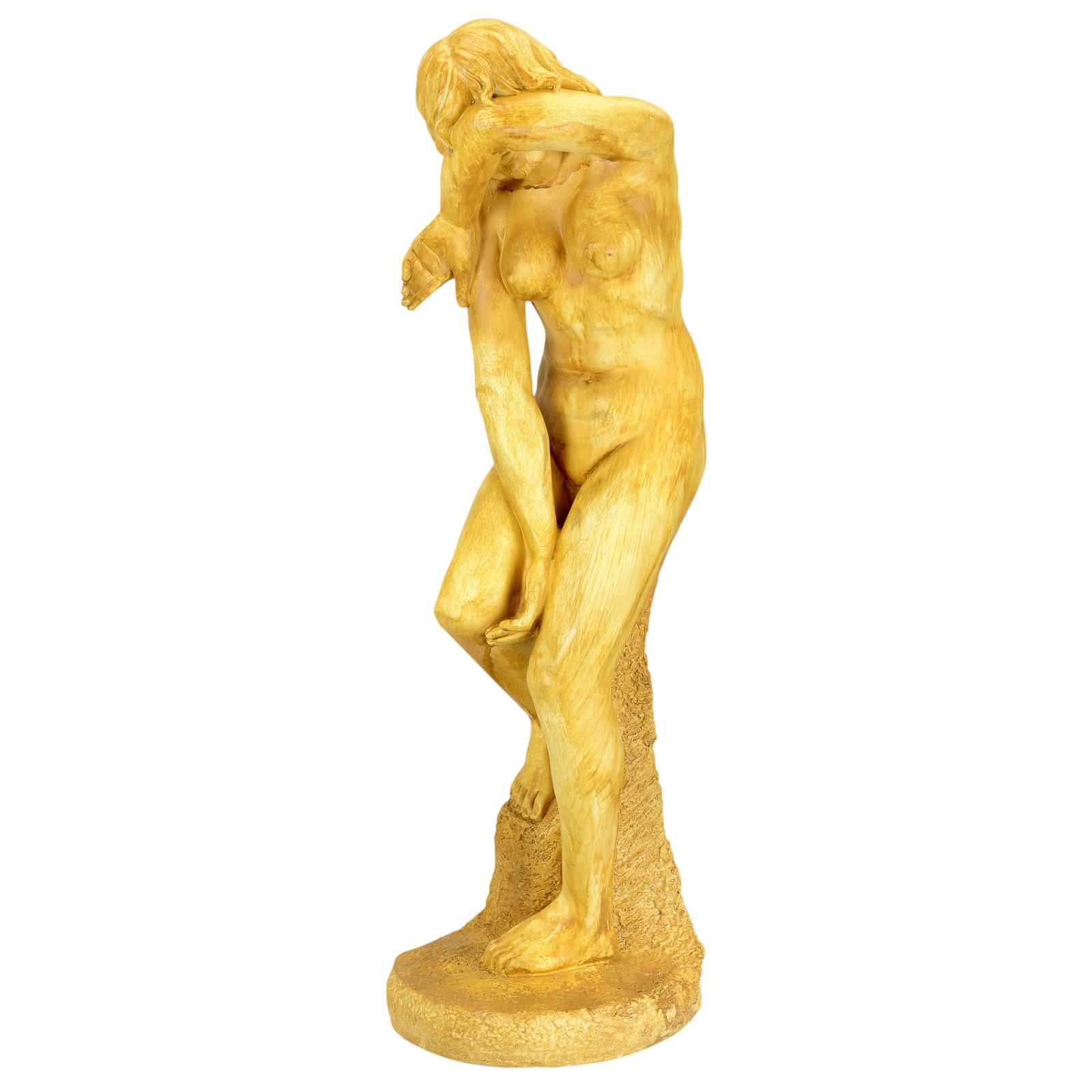 CW-101 Sculpture femme érotique figure nue pierre artificielle 71cm style antique