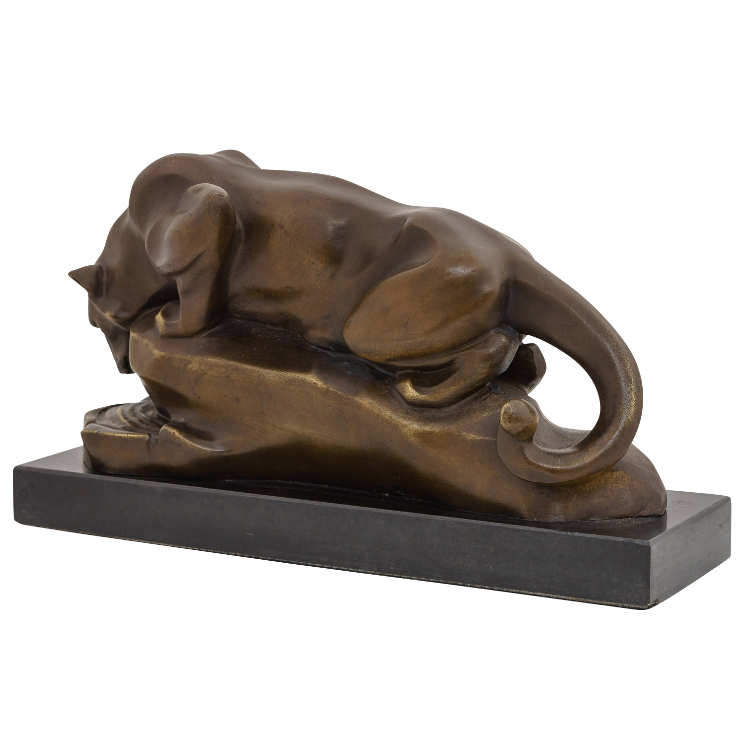 Bronzeskulptur Puma im Antik-Stil Bronze Figur Statue 29cm