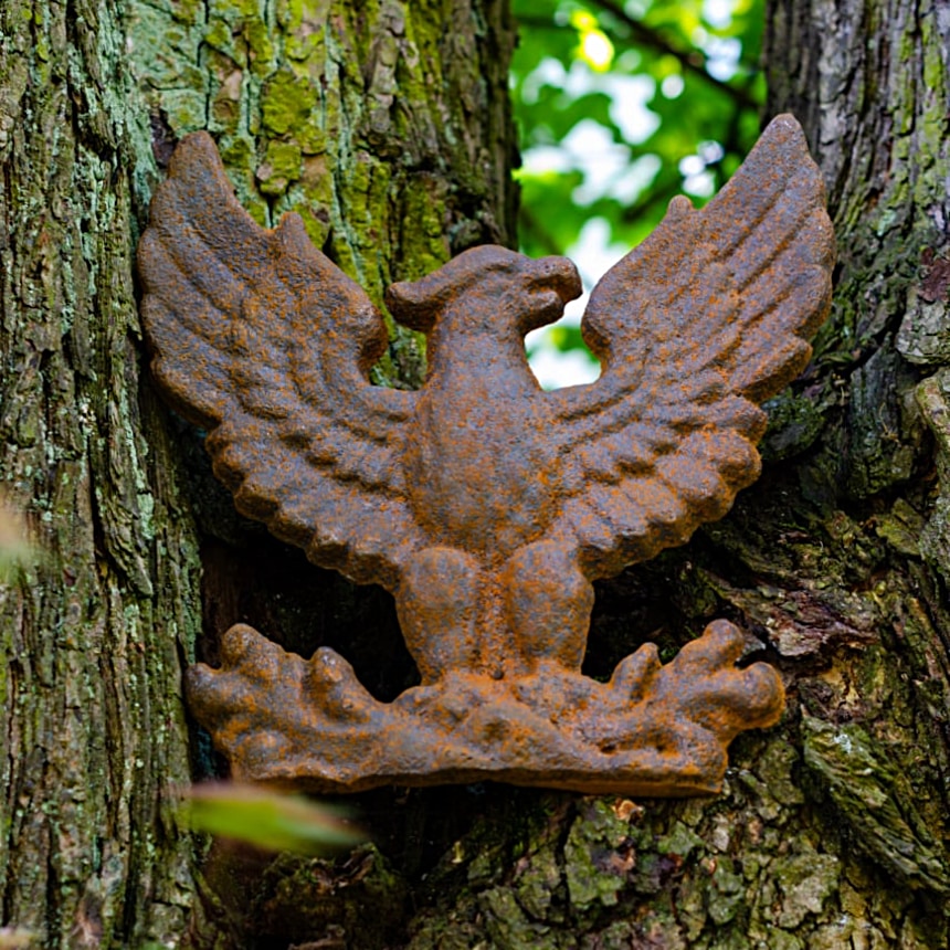 Adler Preussen Relief Wappen Wand Tür Dekoration Eisen Wandbild Schild