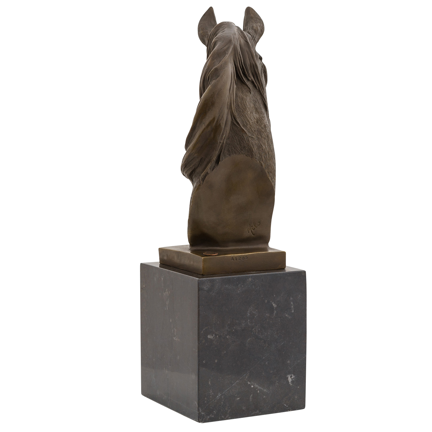 Bronzeskulptur Pferd 44cm Büste Pferdekopf Statue Bronzefigur Bronze Antik-Stil