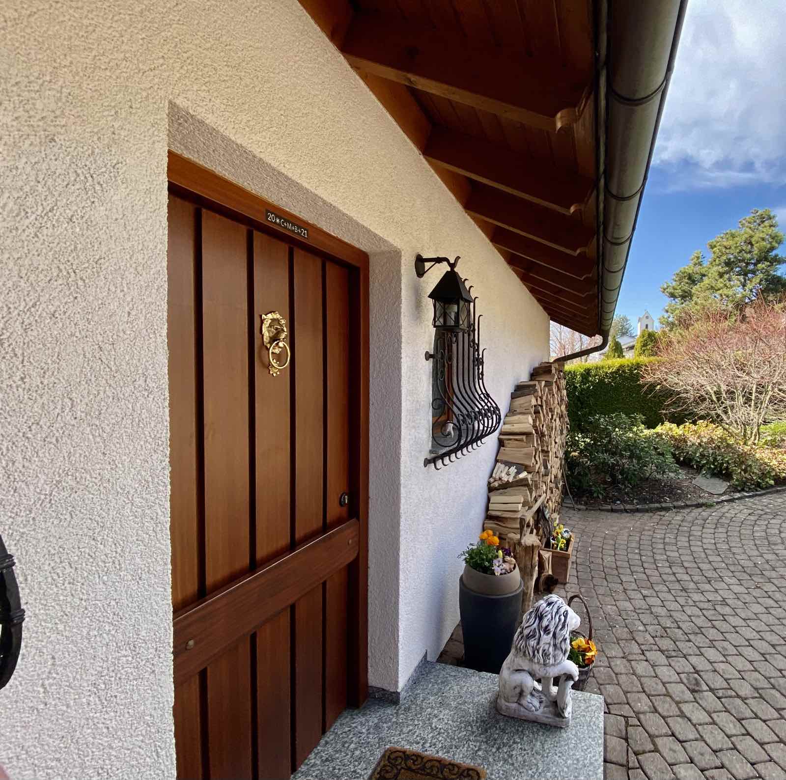 Historischer Türklopfer Löwe Türbeschlag Tür Messing im Antik-Stil 22cm