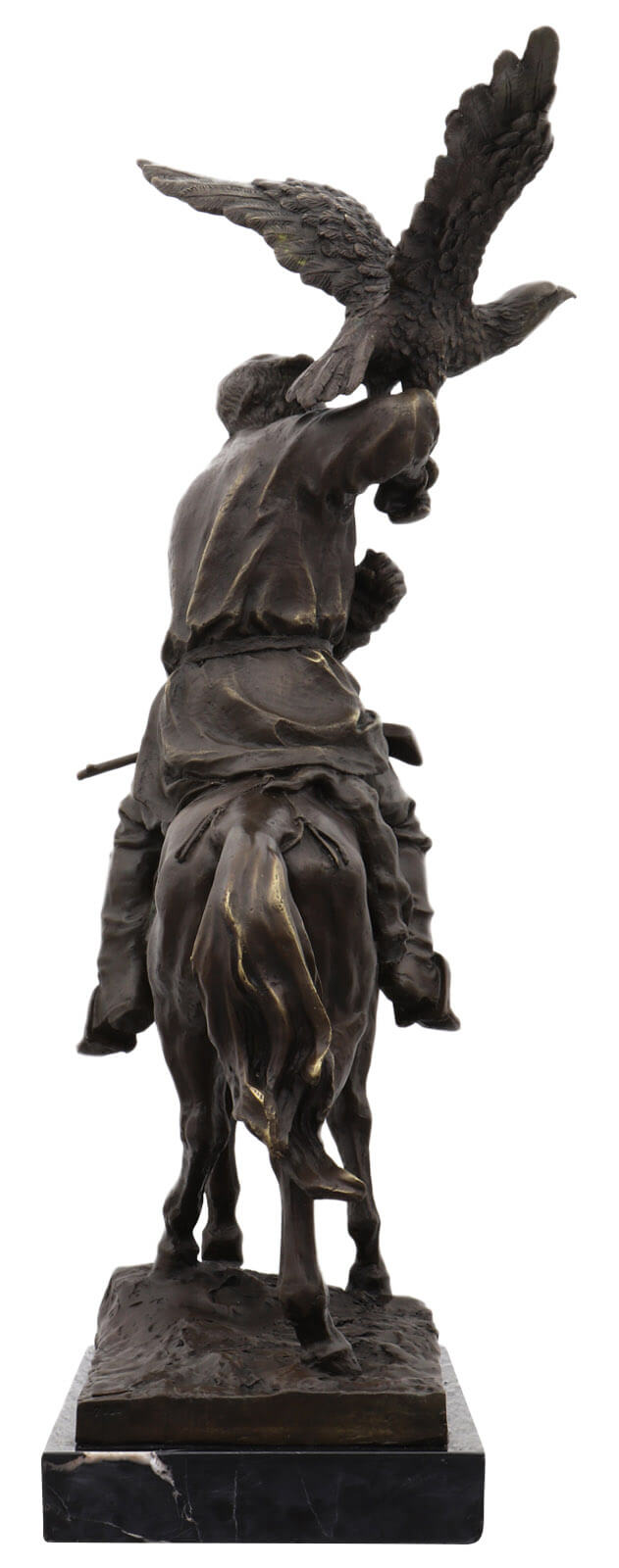 Bronzeskulptur Zar Falkner Falke Adler im Antik-Stil Bronze Figur Statue 64cm