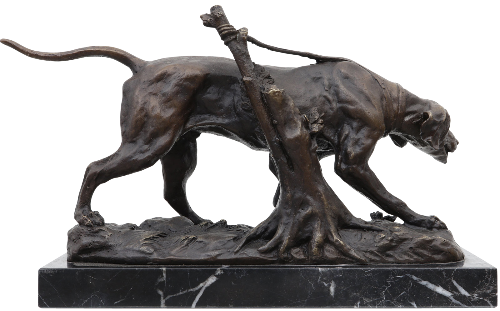 Bronzeskulptur Hund Jadhund Bronzefigur Bronze Figur Statue im Antik-Stil 37cm