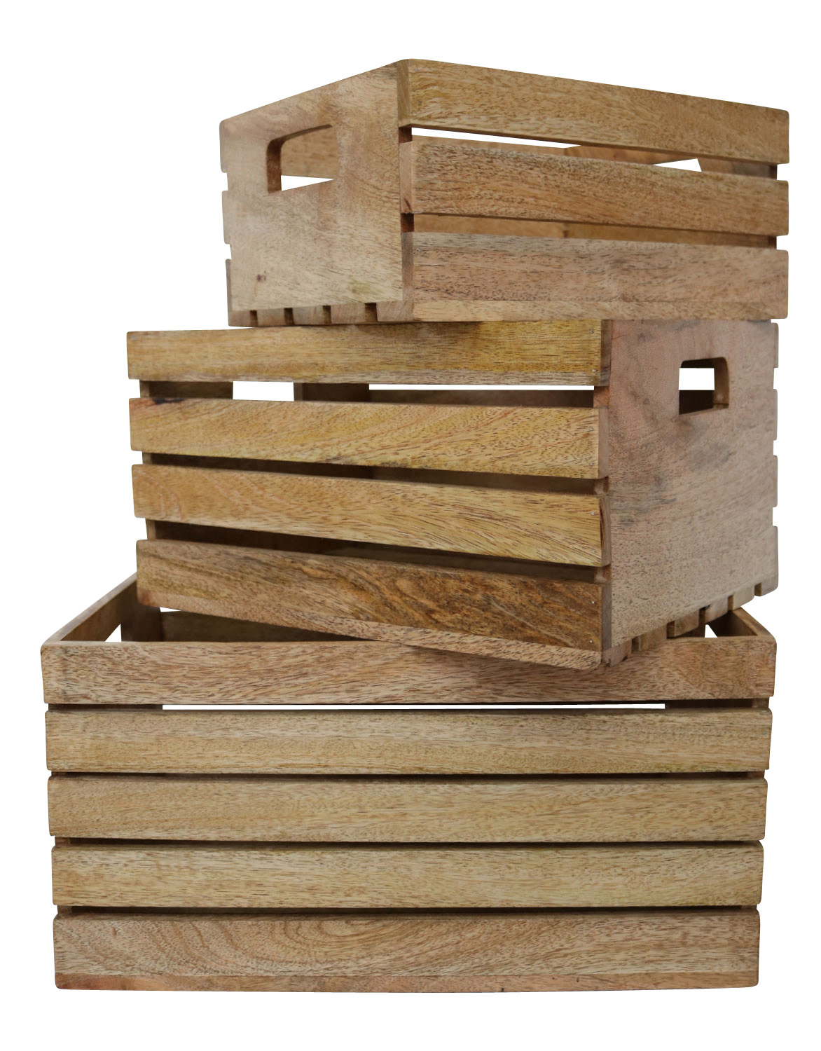 3x Holz Kiste Allzweckkiste Obstkiste Box Antik-Stil