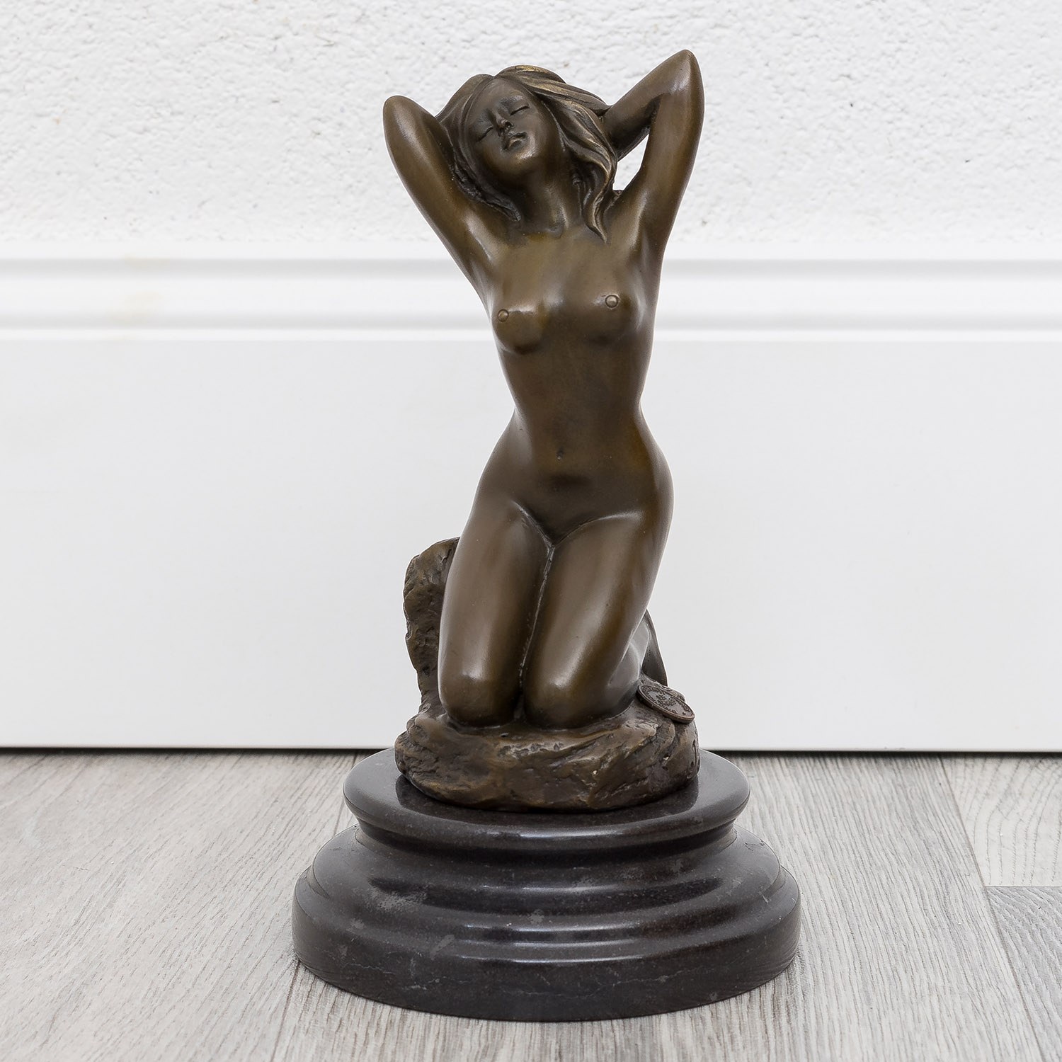 Bronzeskulptur Frau Erotik erotische Kunst Antik-Stil Bronze Figur Statue 21cm