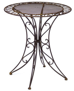 Gartenstuhl, Stahlstuhl, Rundtisch, Gittertisch, Metallkonstruktion