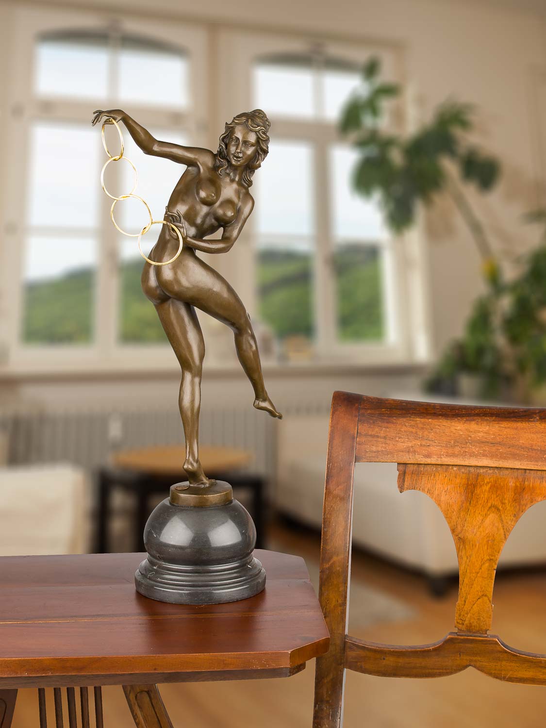 Bronzeskulptur erotische Kunst Erotik im Antik-Stil Bronze Figur Statue 53,5 cm