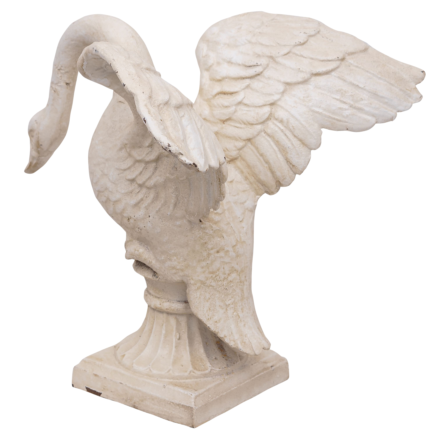 Eisenfigur Schwan Skulptur Entenvogel Dekoration Garten Eisen Figur Antik-Stil