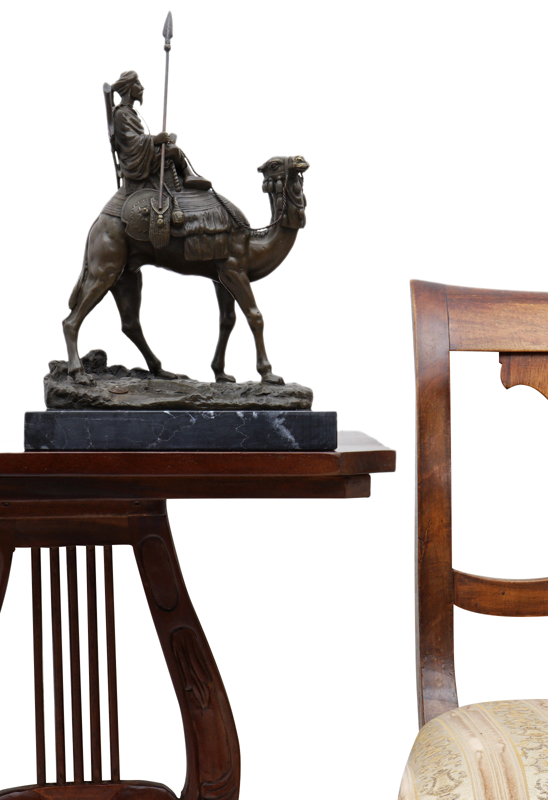 Bronzeskulptur Dromedar Beduine Orient Bronze Figur Kamel sculpture dromedary