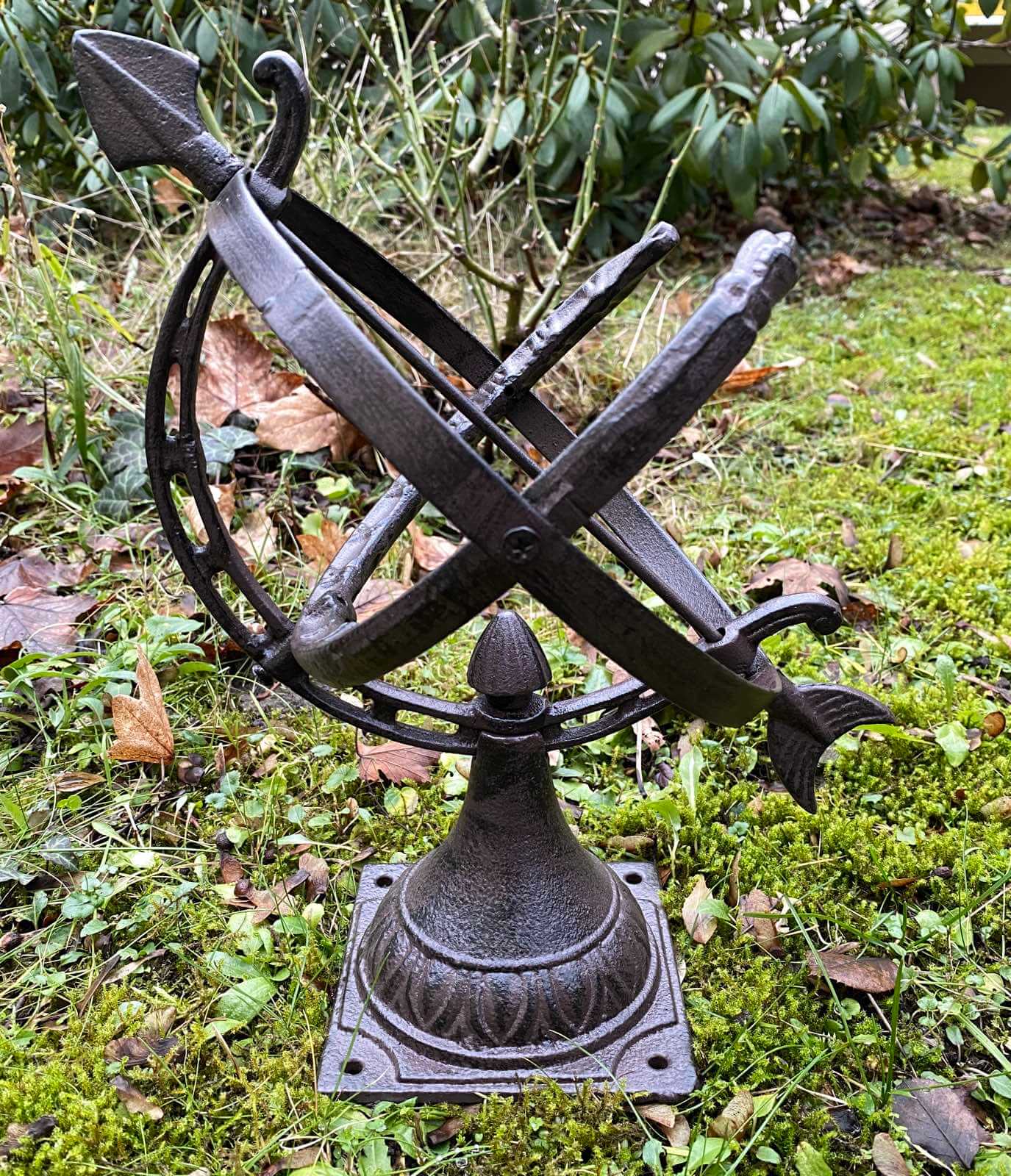 Sonnenuhr Eisen Garten Dekoration Sonne Nostalgie 32cm braun Antik-Stil