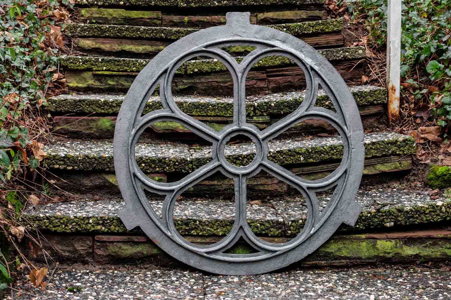 Fenster grau Stallfenster Eisenfenster Scheunenfenster Eisen 71cm Antik-Stil (j)