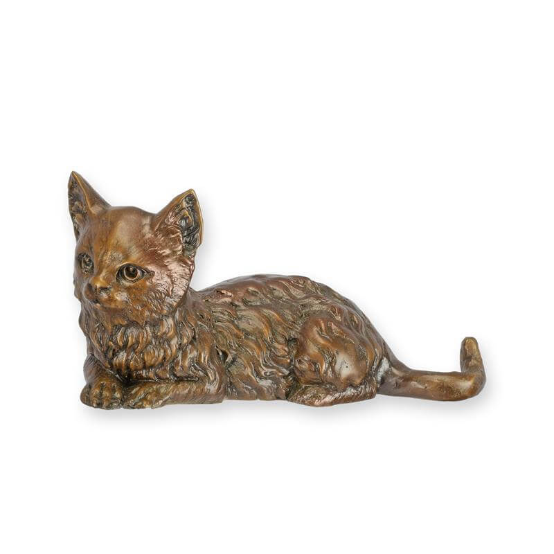 katze, statue, bronze, tierfigur, haustier?
