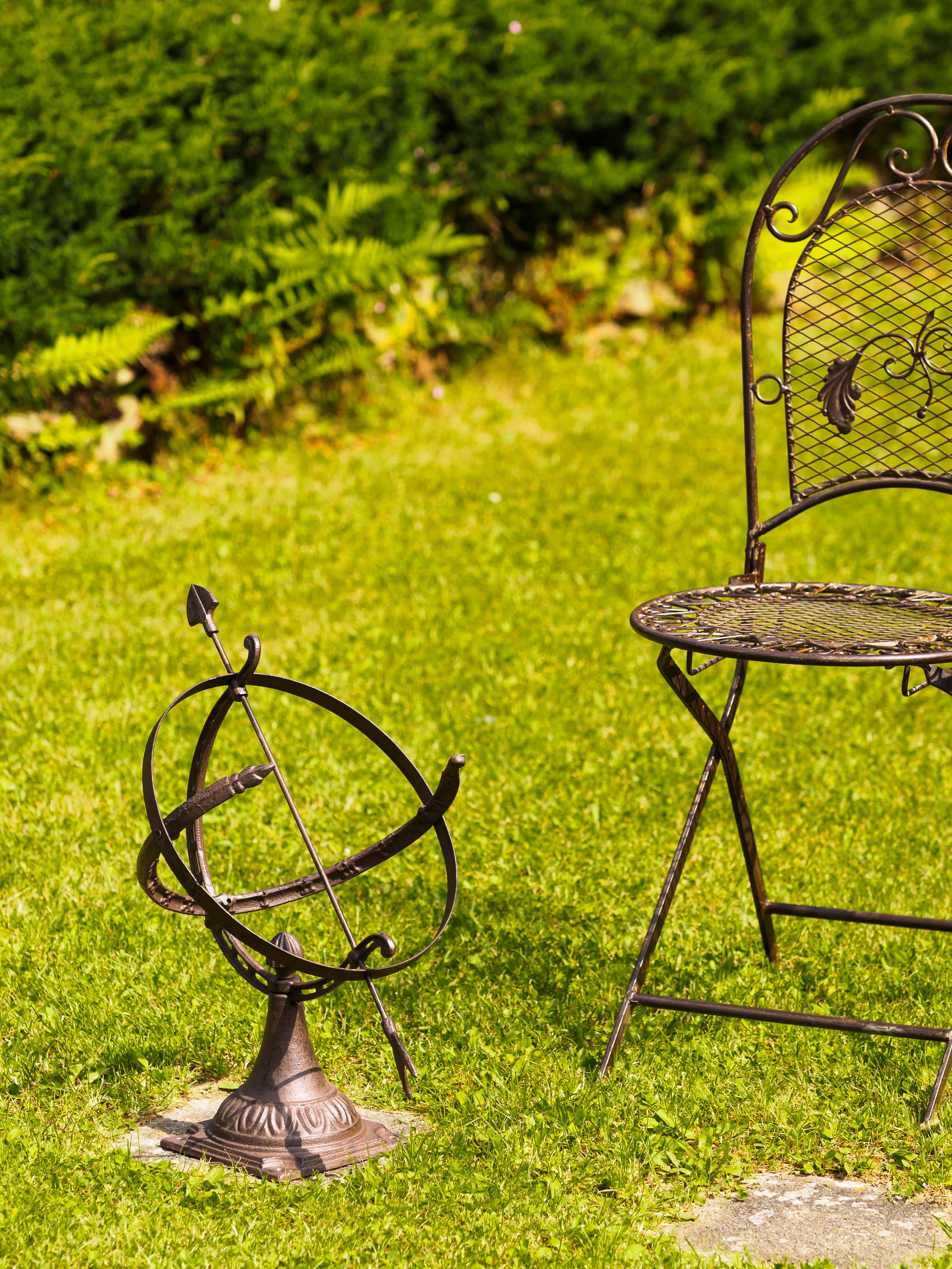 Sonnenuhr 52cm Eisen Garten Dekoration Nostalgie Antik-Stil