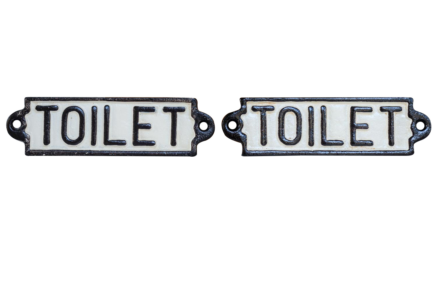 2x Nostalgie Türschilder Schild Toilet Toilette Gäste WC 16cm Eisen Antik-Stil