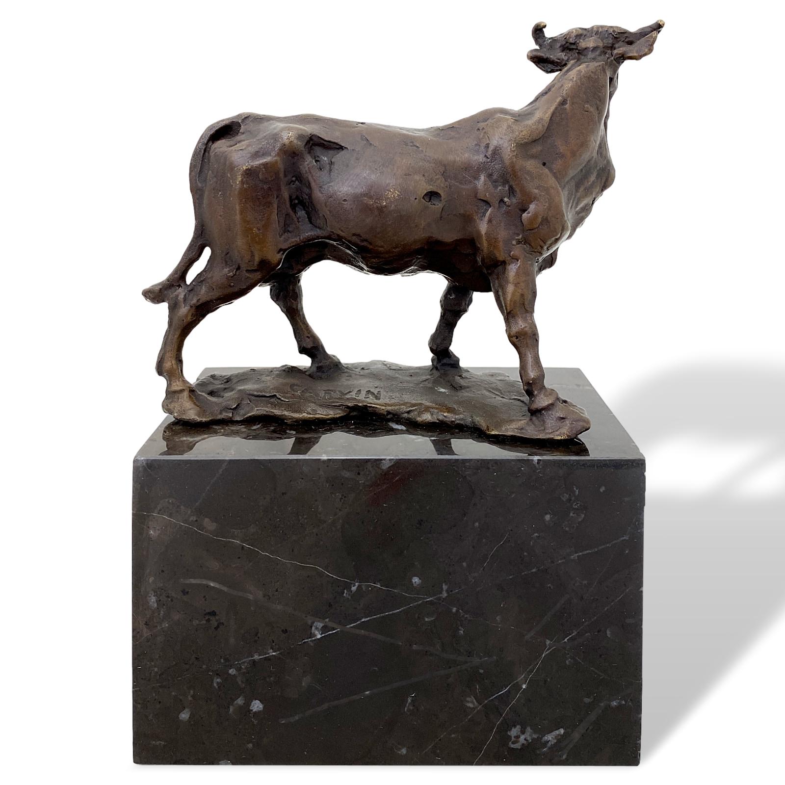 Skulptur Stier Antik-Stil Bronzeskulptur Bronze Figur nach Carvin Replik Kopie