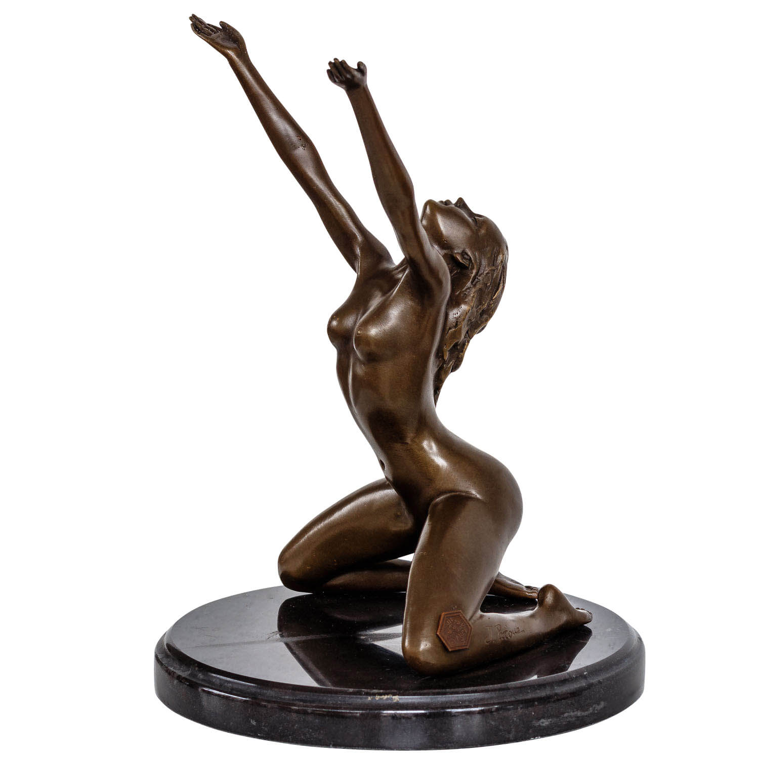 Bronzeskulptur Erotik Frau erotische Kunst Antik-Stil Bronze Figur Statue 25cm