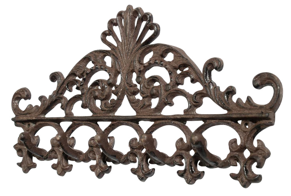 Armoire murale serviette de support mural fer de style wilhelmien 34cm x 17cm