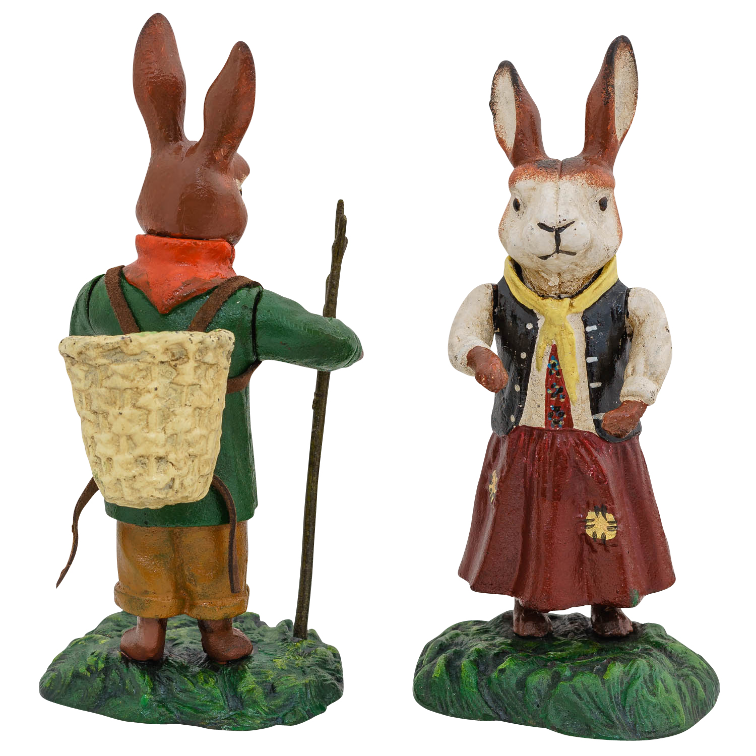 Hasenpaar Hasen Osterhase Hase Eisen 23cm Antik-Stil