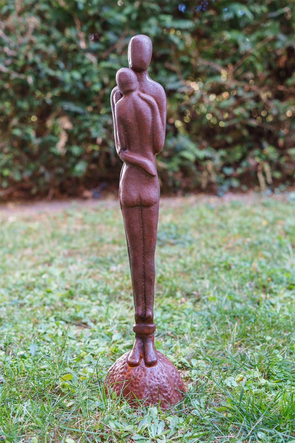 Skulptur Statue Figur Liebespaar Liebe Paar Hochzeit Eisen Garten 67cm (e)