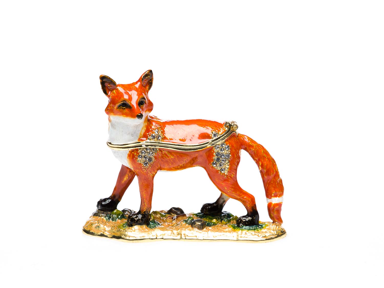 Coffret à bijoux de renard pilulier étain bijoux pilulier fox