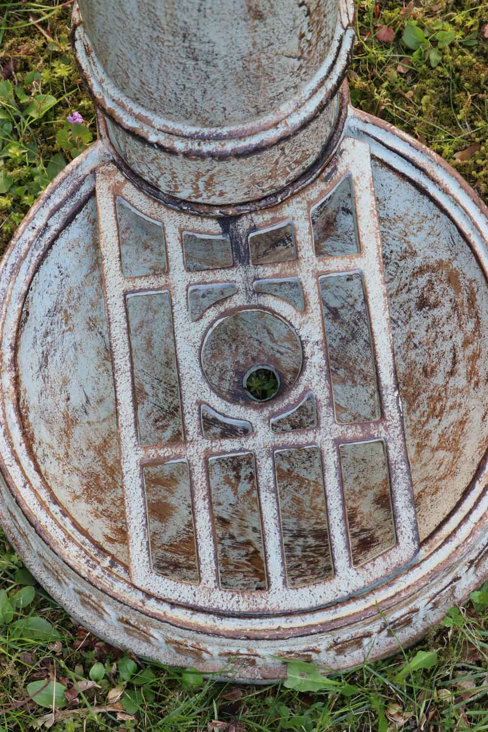 Standbrunnen 78cm Waschbecken Brunnen Eisen Waschplatz Antik-Stil grün