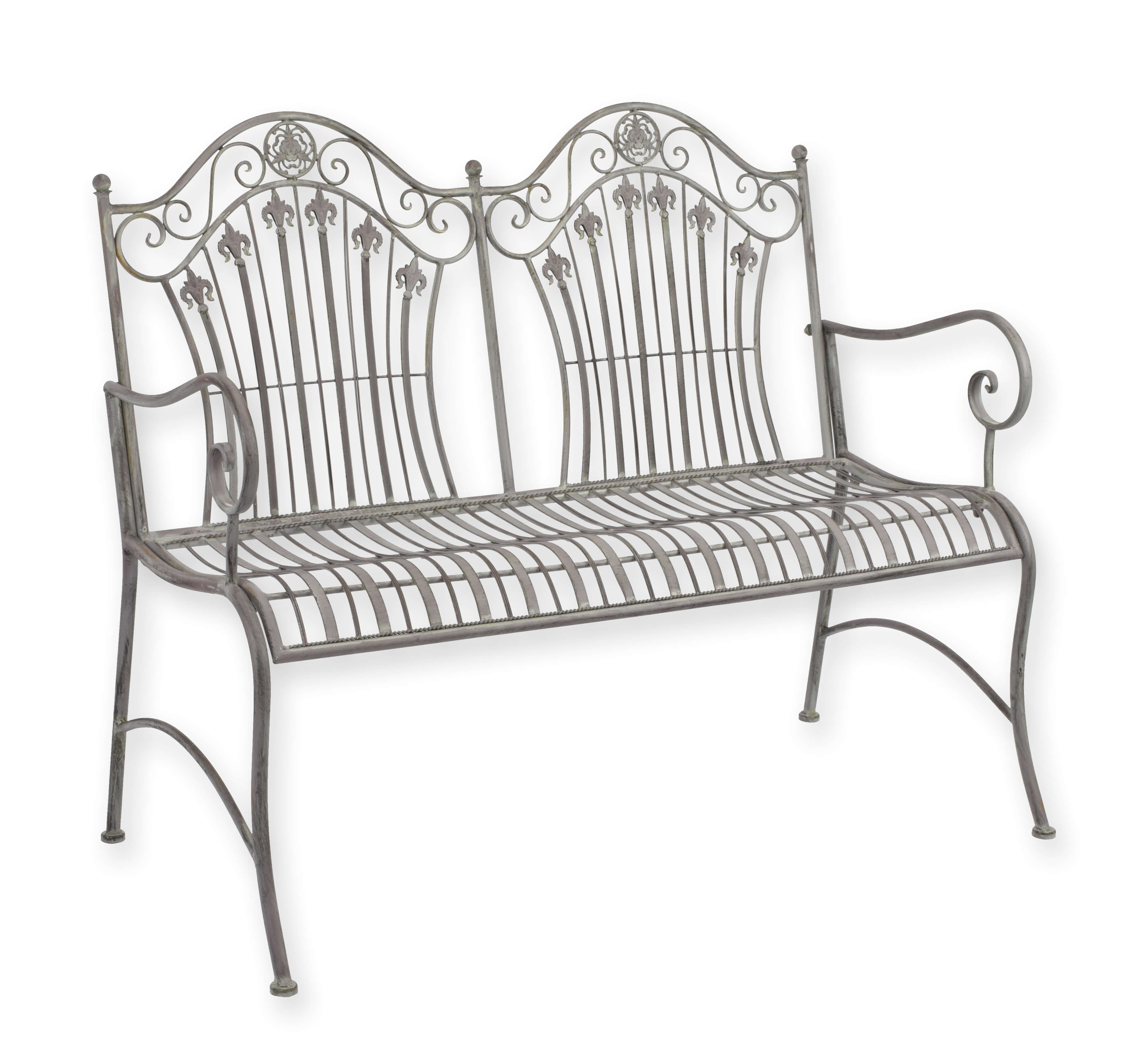 Gartenbank, Metallbank, Gartenmobiliar, Guss-Optik, Antiklook