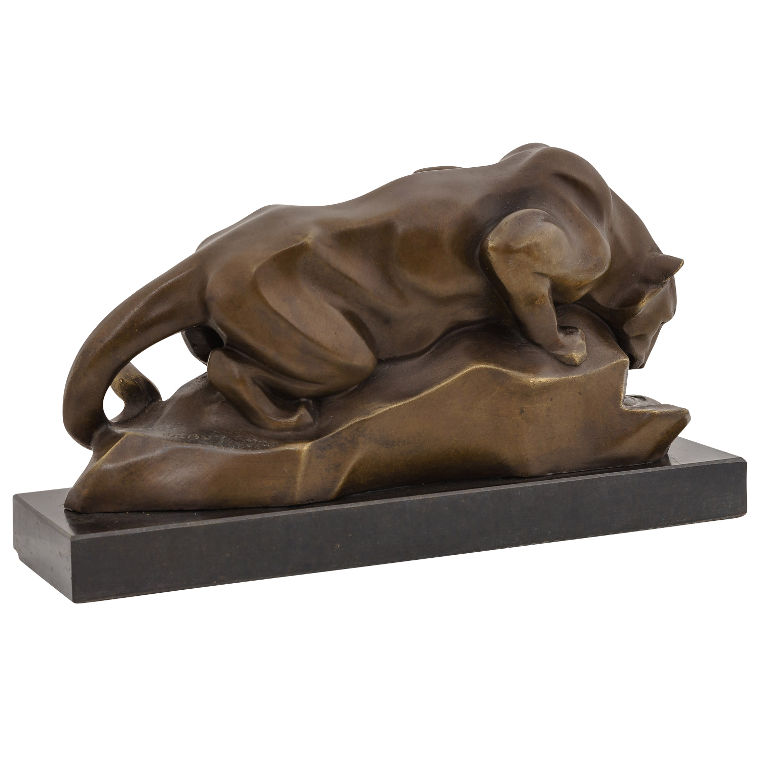 Bronzeskulptur Puma im Antik-Stil Bronze Figur Statue 29cm