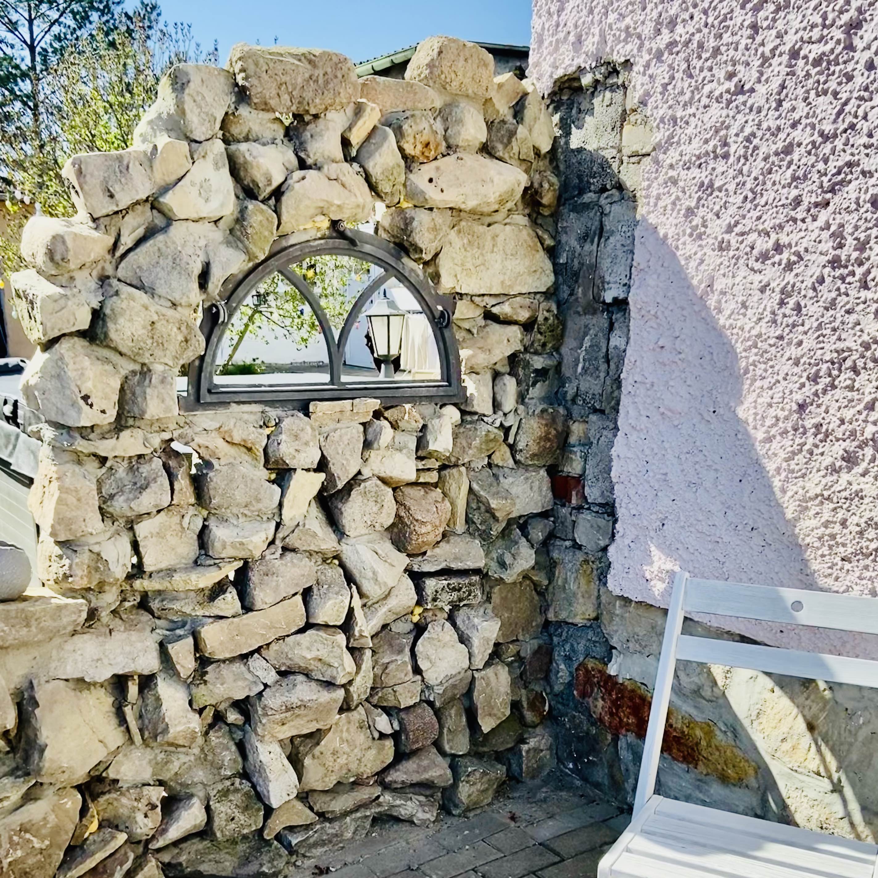 Fenster zum Öffnen Stallfenster Eisenfenster Klappfenster Eisen 70cm Antik-Stil