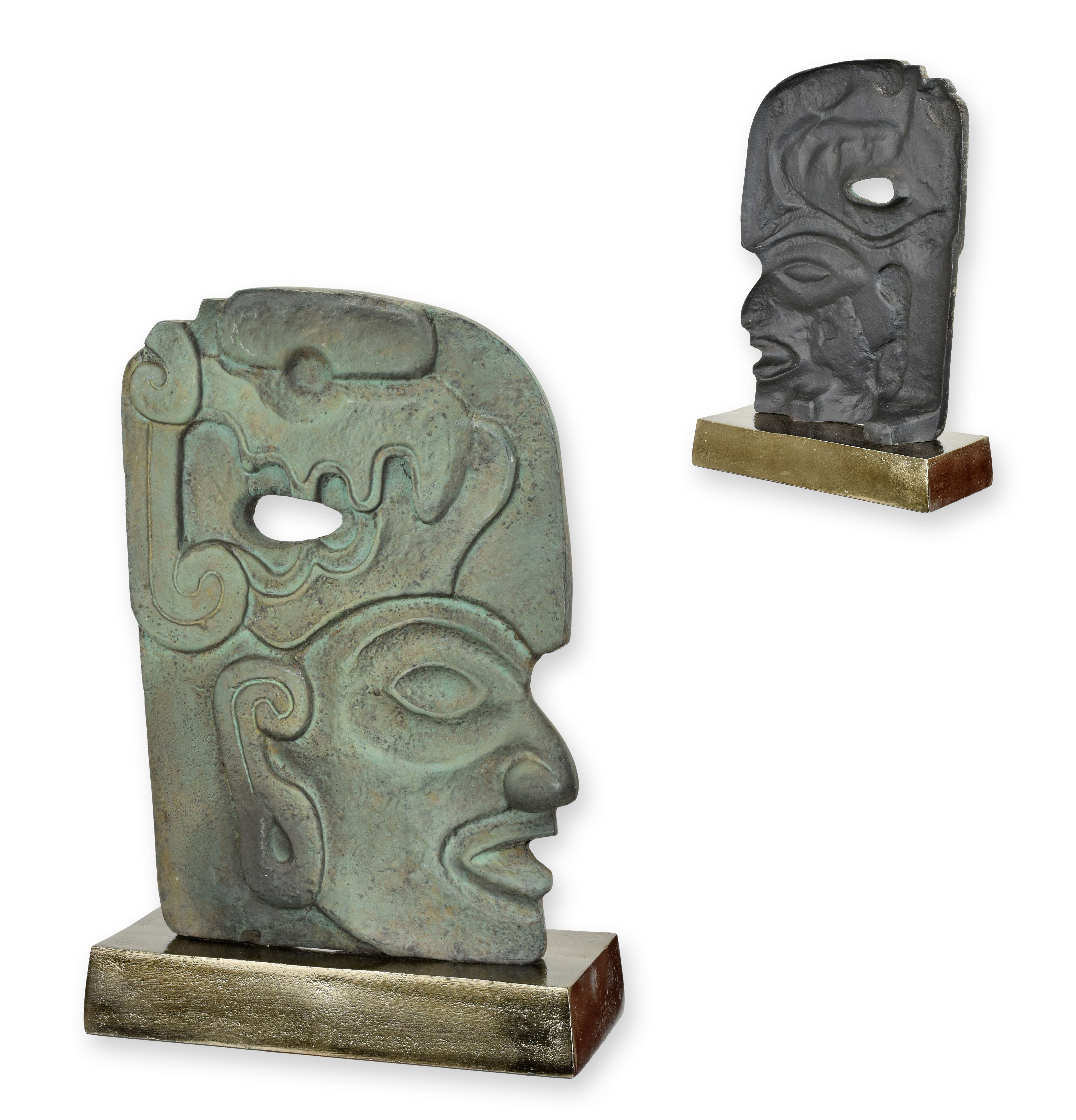 Emblem, Symbol, Säule, Gesicht, Totem