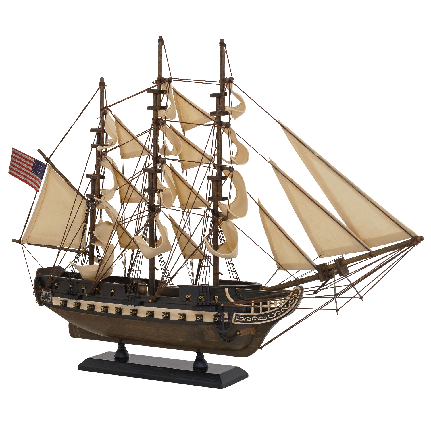 Modellschiff USS Constitution Schiff Segelschiff Maritim Antik-Stil kein Bausatz