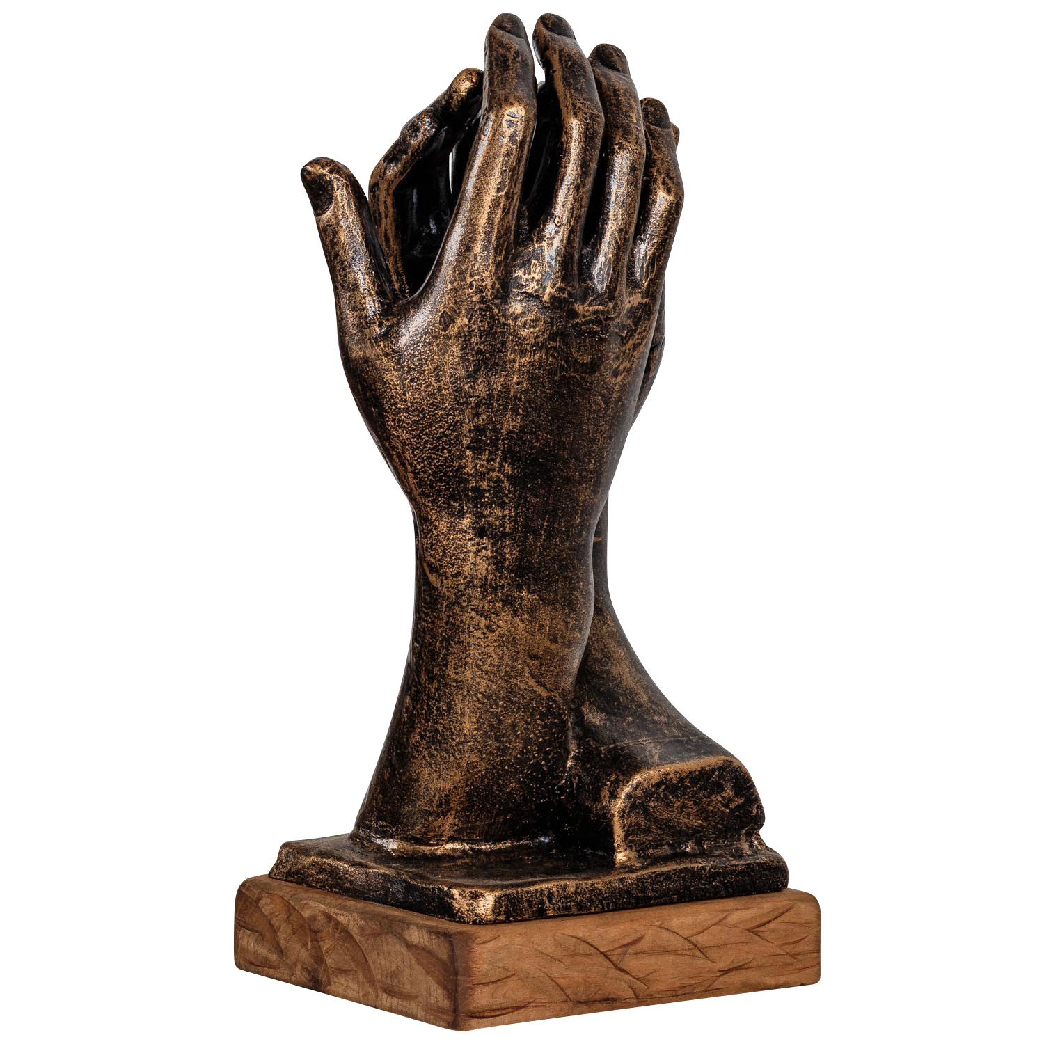 Eisenfigur Hand die Kathedrale nach Rodin Figur Skulptur Antik-Stil 40cm Replik