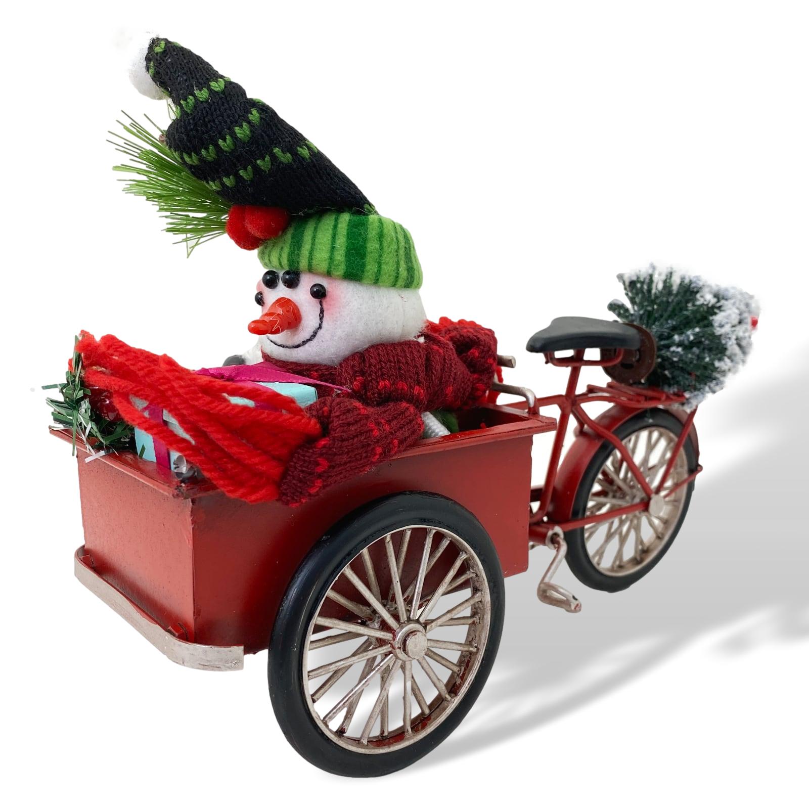 Cargo Bike Bicycle Christmas Decoration Metal Nostalgia 30cm Style Antique