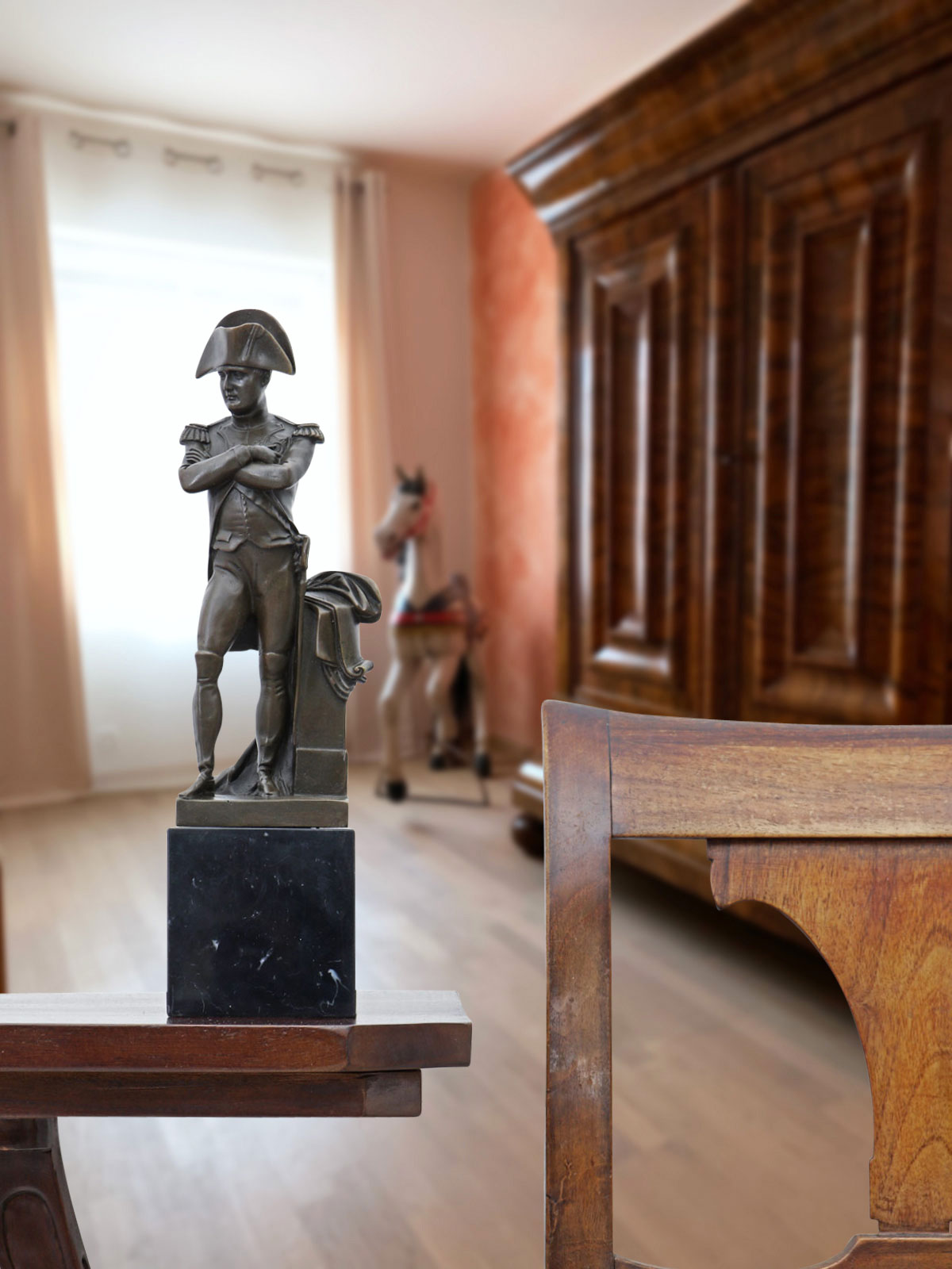 Bronzeskulptur Napoleon im Antik-Stil Bronze Figur Statue 31cm