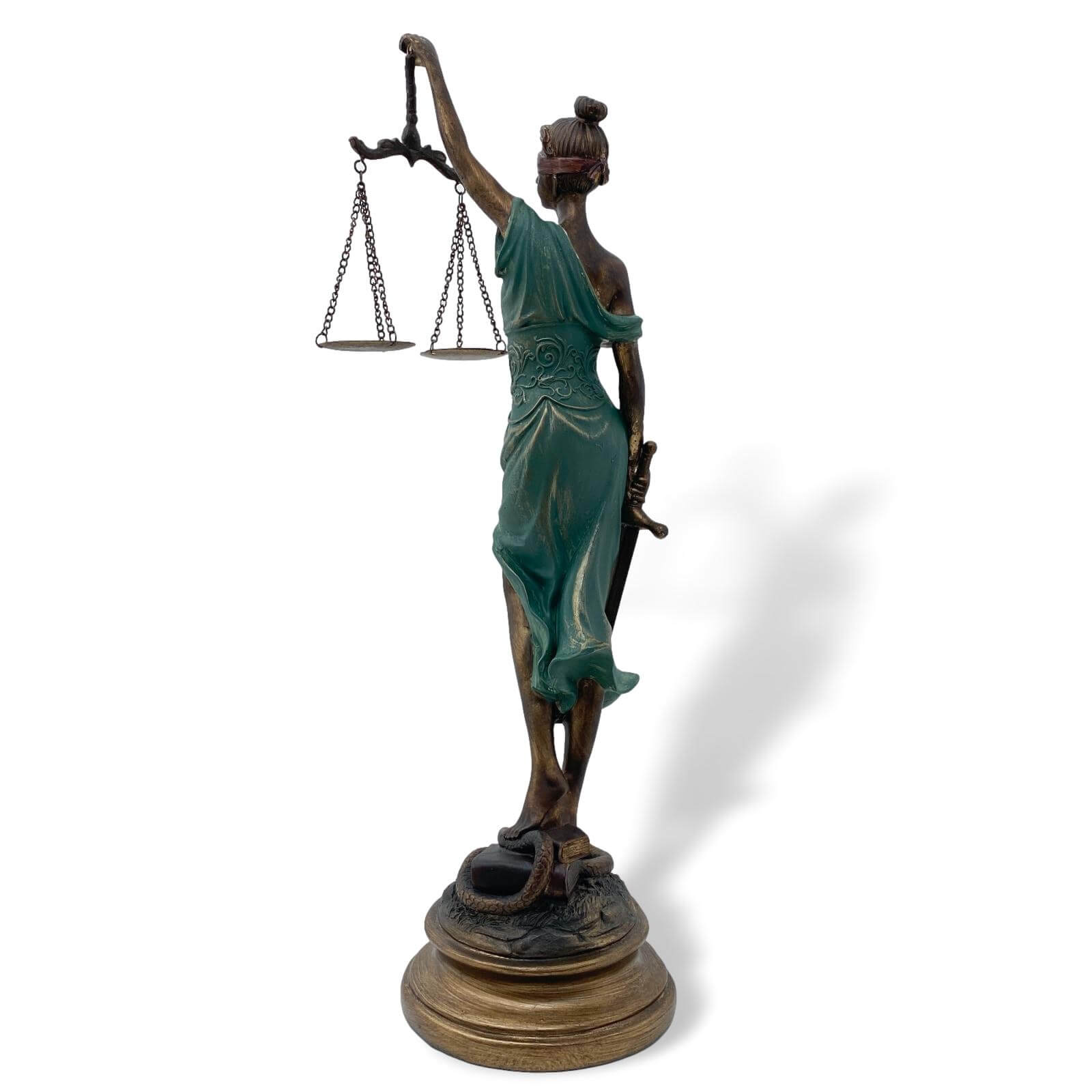 Skulptur Justitia Göttin der Gerechtigkeit Waage Figur im Antik-Stil 53cm