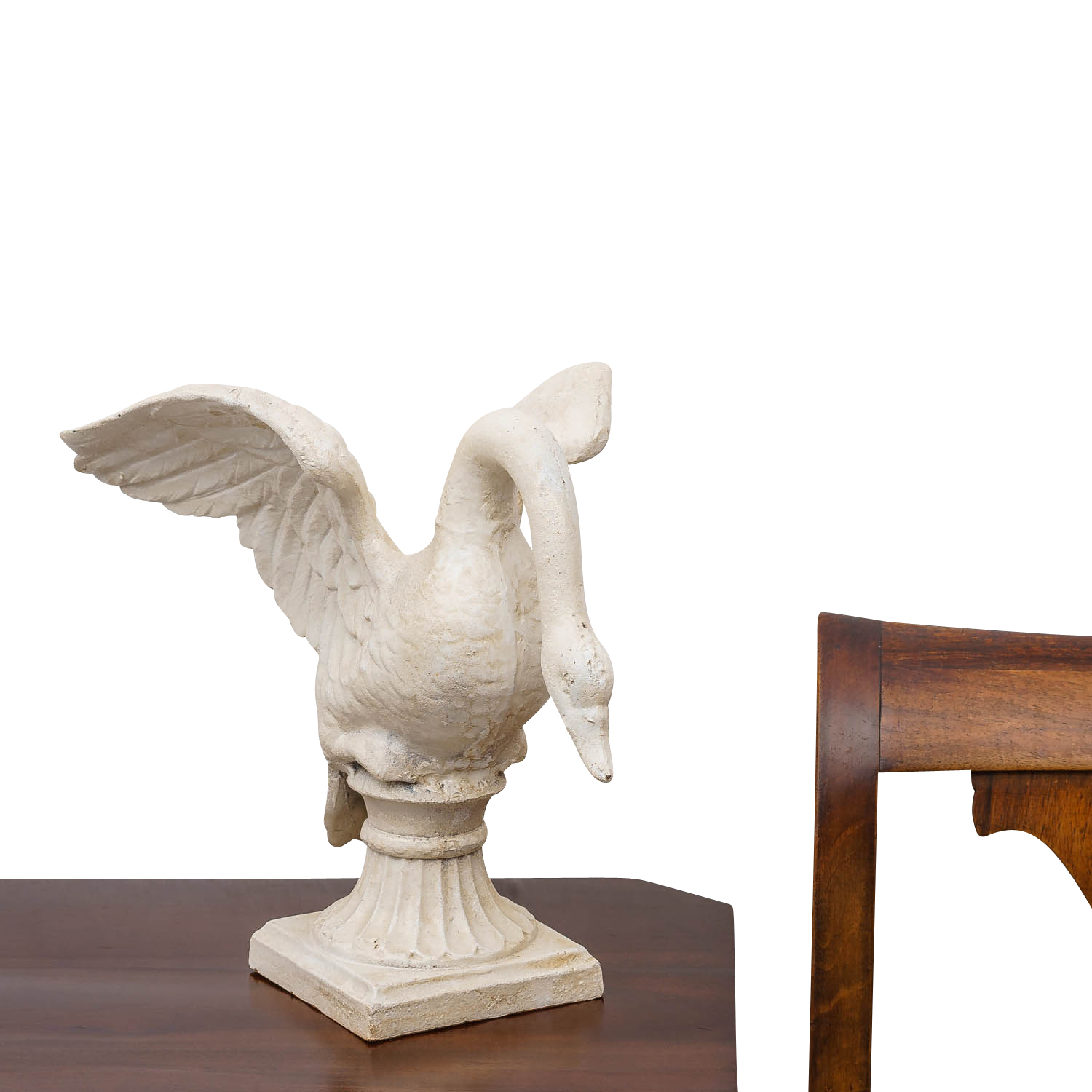 Eisenfigur Schwan Skulptur Entenvogel Dekoration Garten Eisen Figur Antik-Stil