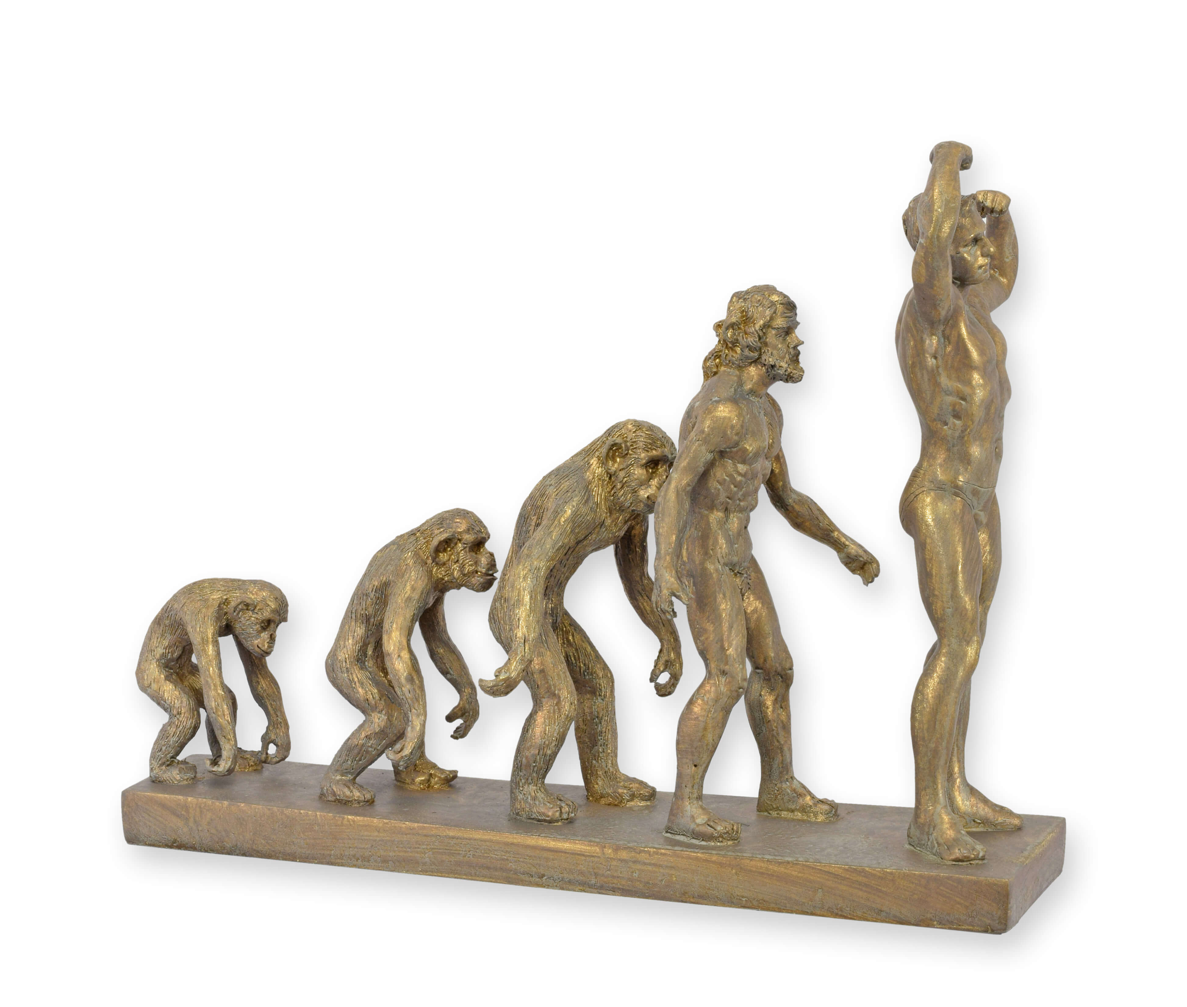 figurin, Evolution, Affe, Goldton, Sockelplatte