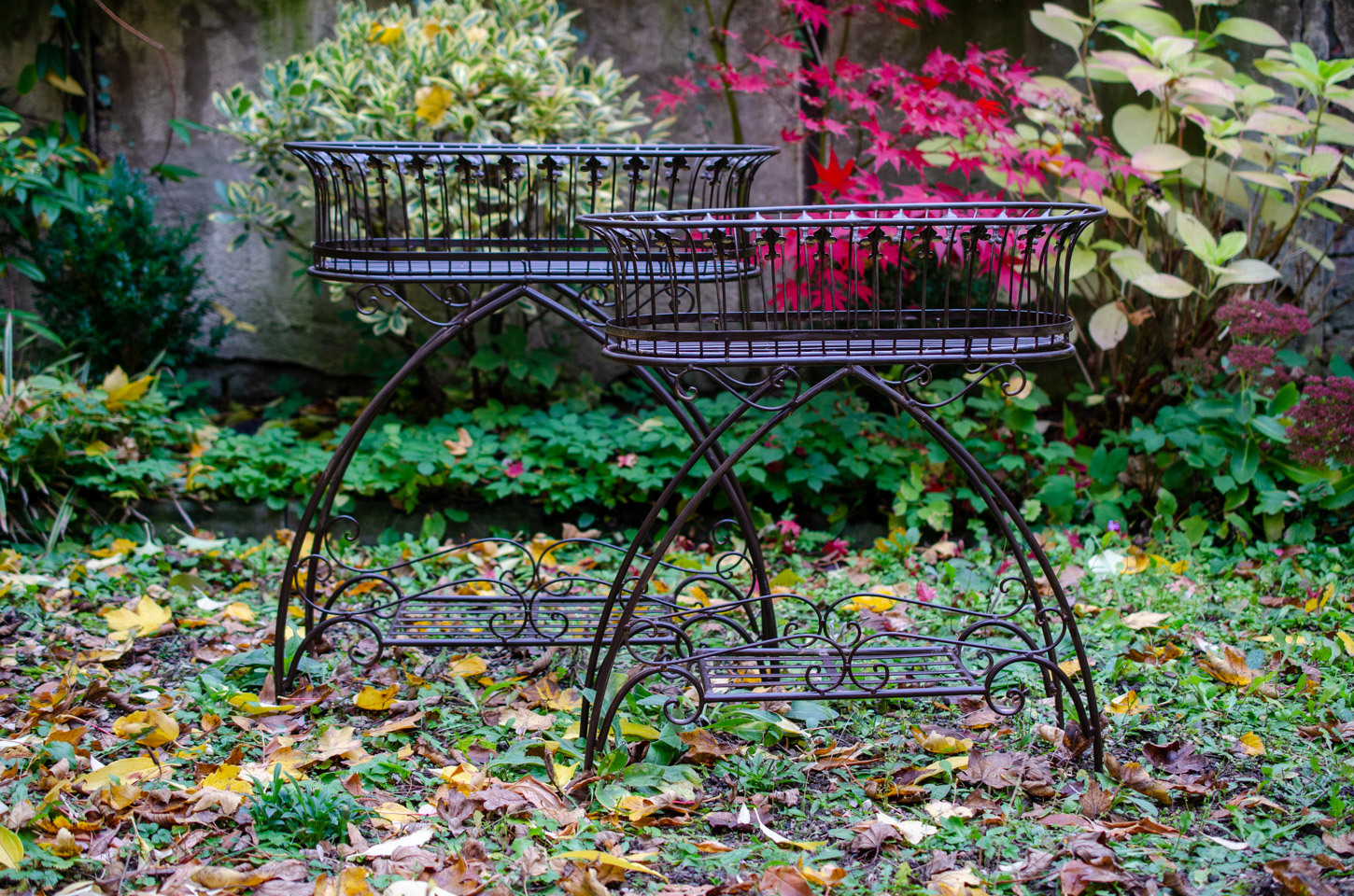 Paar Pflanzengefäß Pflanzbehälter Blumengefäß Pflanzkübel Antik-Stil braun