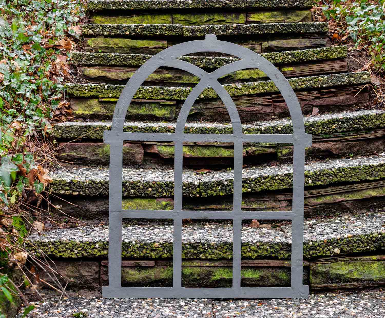 Fenster grau Stallfenster Eisenfenster Scheunenfenster Eisen 72cm Antik-Stil(f2)