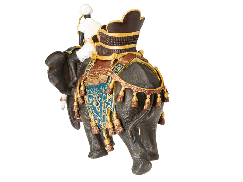 Bronze Elefant mit Reiter Indien Skulptur Bronzeskulptur elephant sculpture