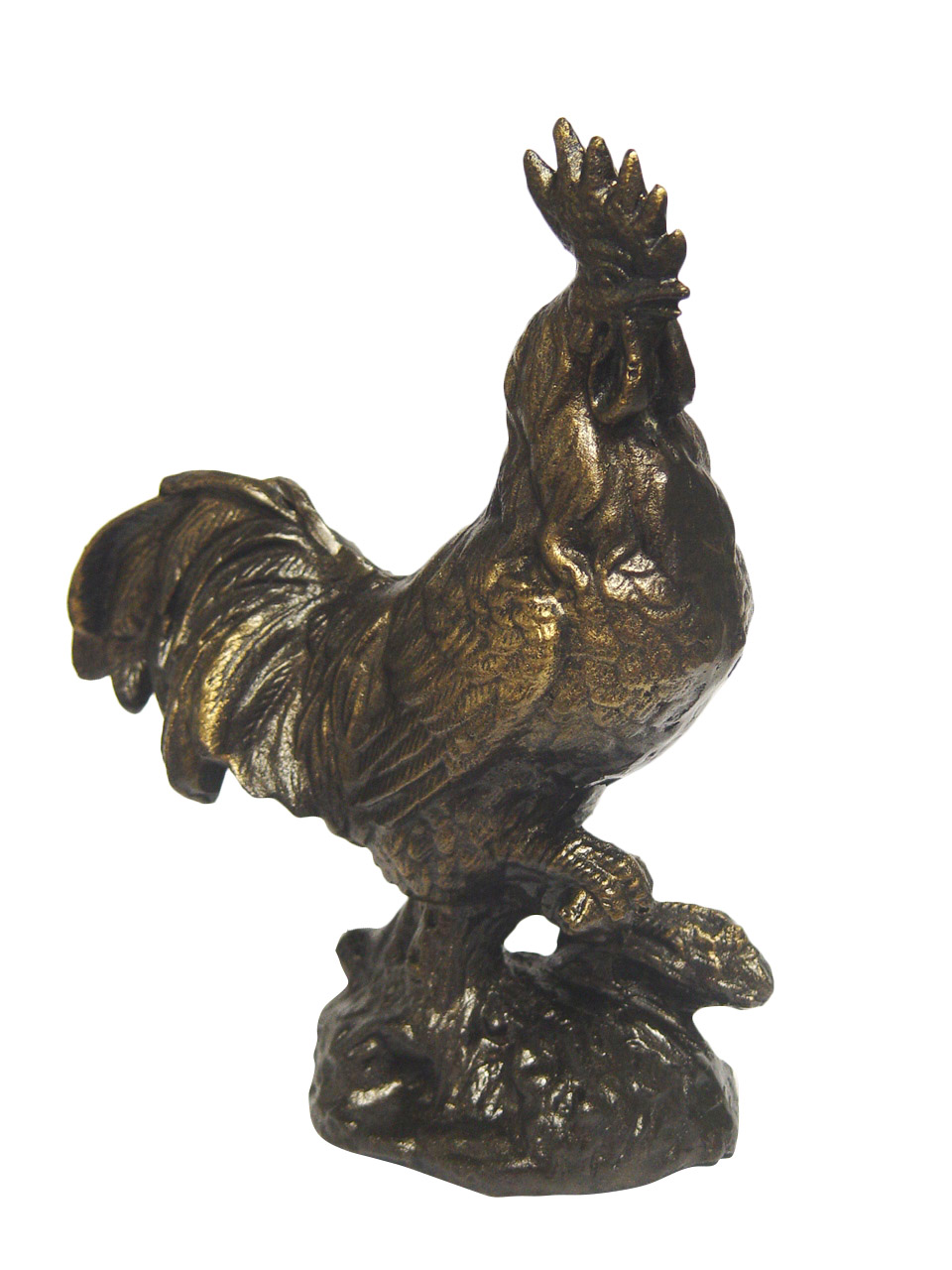 Statuette coq fer style antique 28cm 