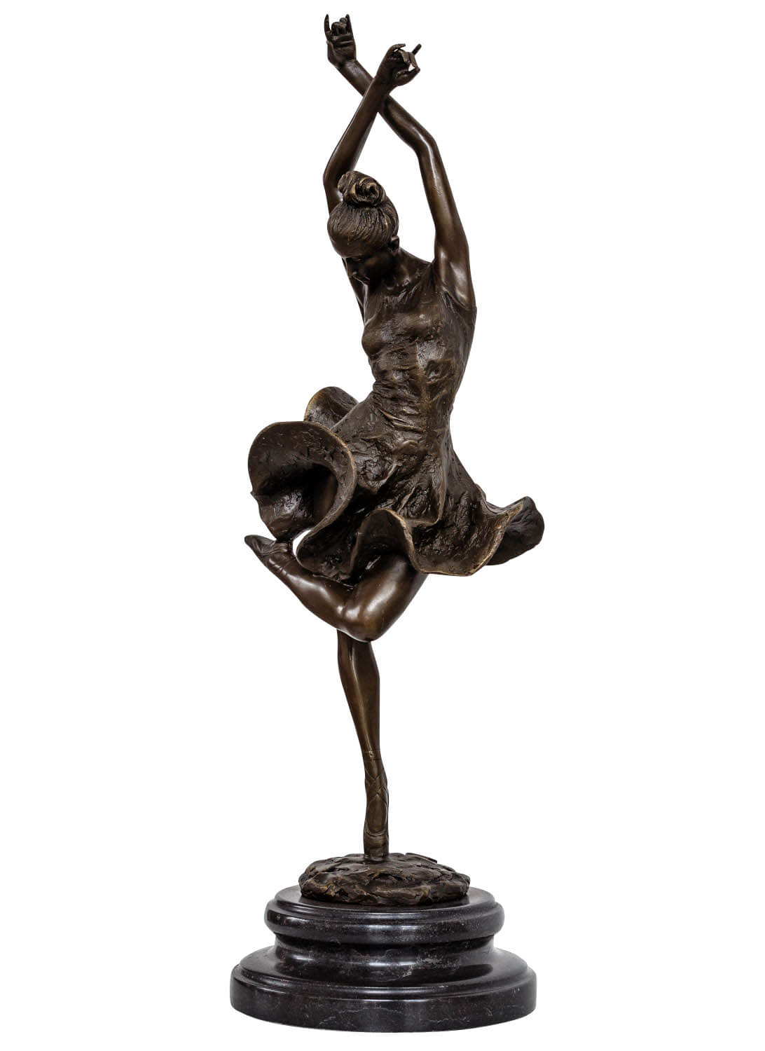 Bronzeskulptur im Antik-Stil Bronze Figur Statue Tänzerin 46cm Ballerina Ballet