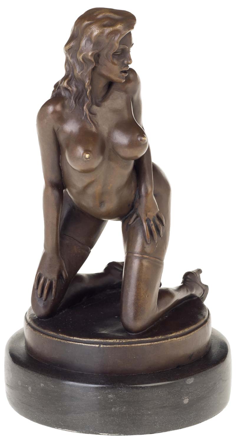 Bronzeskulptur Erotik erotische Kunst im Antik-Stil Bronze Figur Statue 32cm