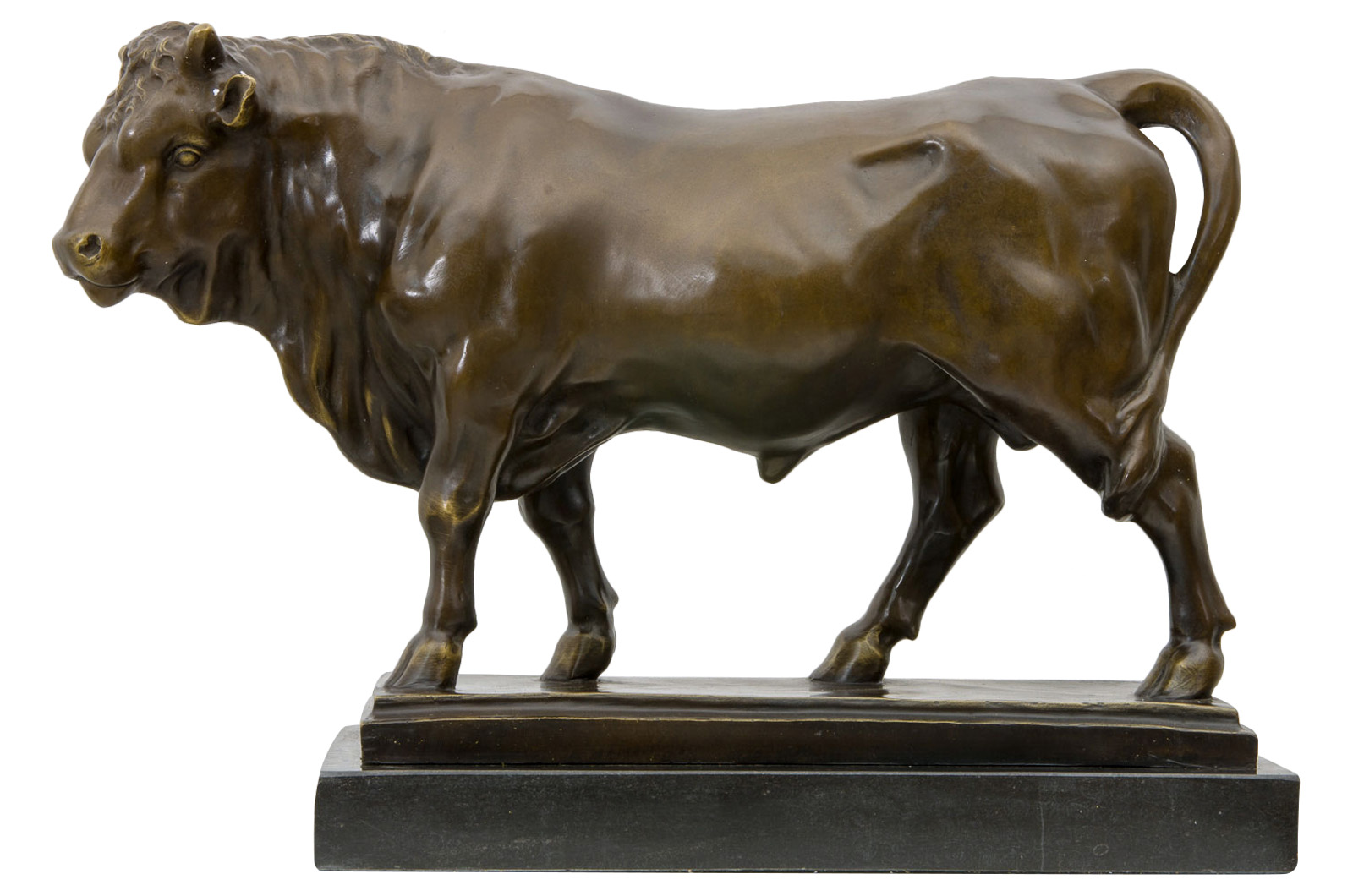 Bronzeskulptur Stier im Antik-Stil Bronze Figur Statue 50cm