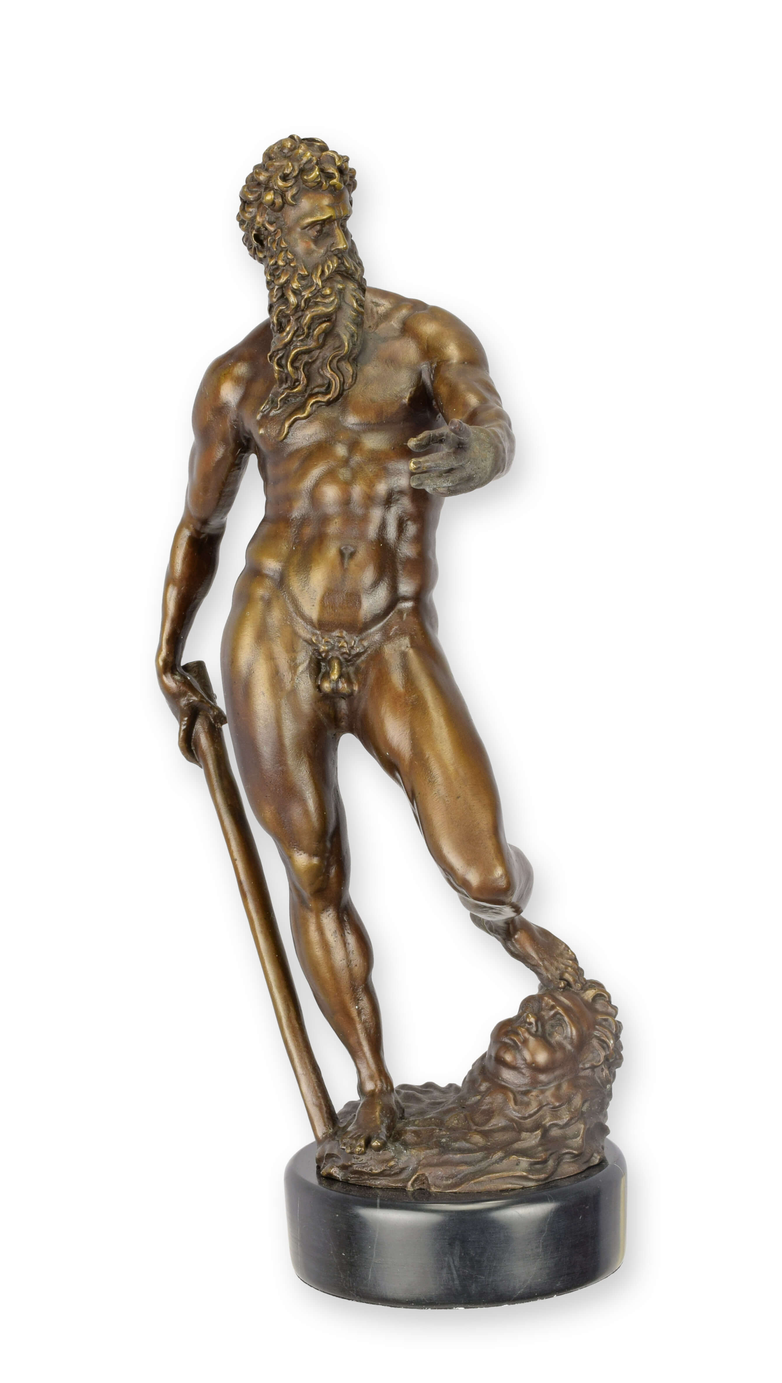 Statue, Bronzefigur, Mythologie, Muskelmann, Bartfigur