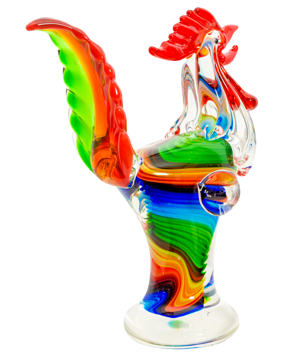 Glasfigur Figur Hahn Glas im Murano Antik Stil 29cm