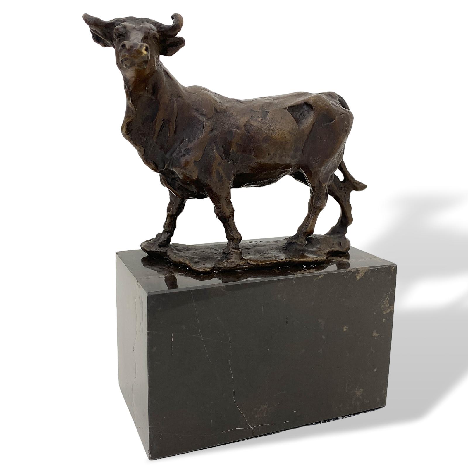 Skulptur Stier Antik-Stil Bronzeskulptur Bronze Figur nach Carvin Replik Kopie