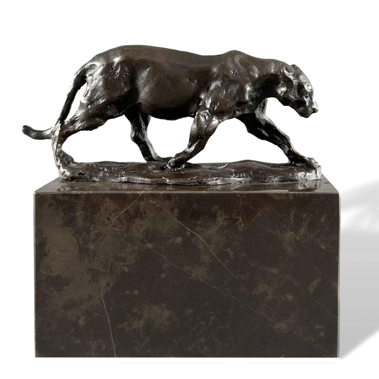 Figurine en bronze Panthère Léopard Puma réplique copie d'après sculpture Carvin