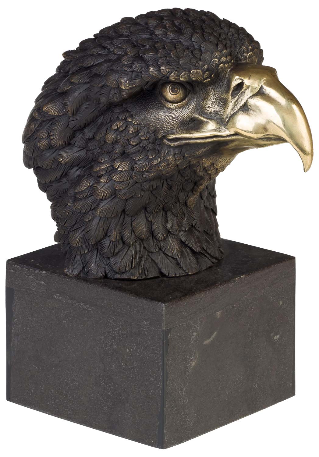 Bronzeskulptur Adler Büste Bronze Figur Statue im Antik-Stil 28cm